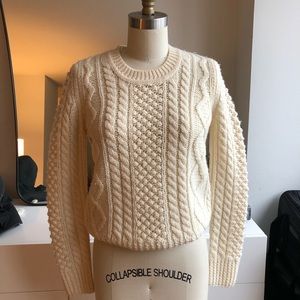 Cream cable knit sweater